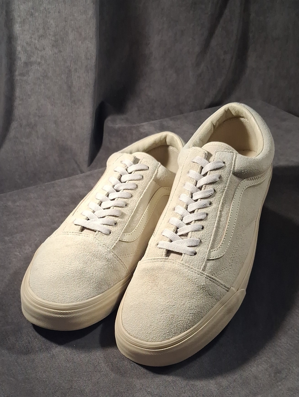 Vans Old Skool Mono Tan Suede with Leather Accent Lace Up Sneakers VG US 15